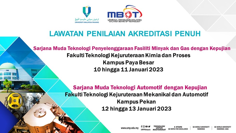 Lawatan Akredetasi MBOT FKKP Sarjana Muda Teknologi penyelenggaraan fasiliti minyak dan gas ke Perpustakaan UMP Gambang