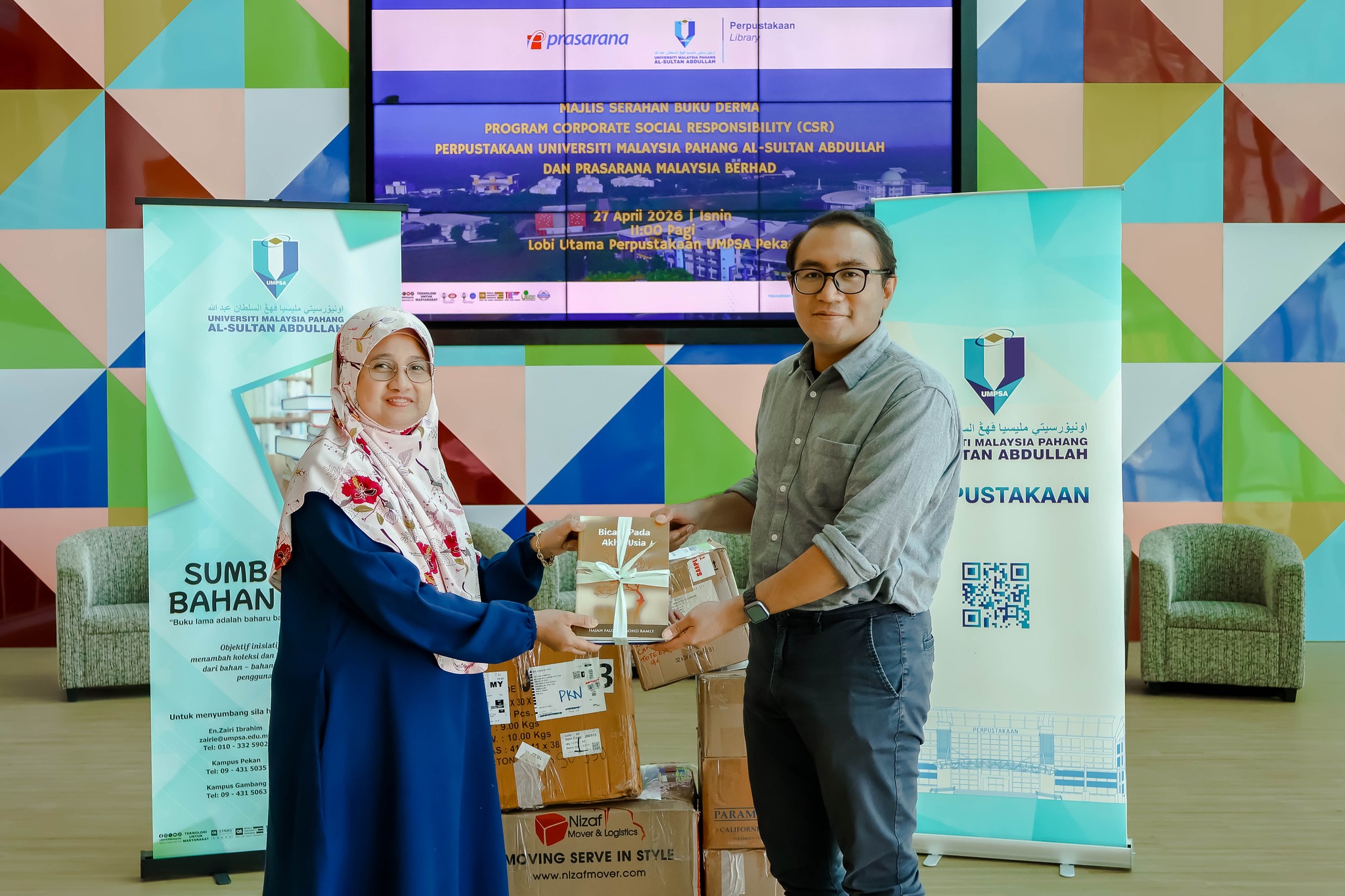Jaringan Kerjasama Perpustakaan UMPSA Sumbang Bahan Hadiah kepada Perpustakaan Prasarana Berhad - 27 April 2026